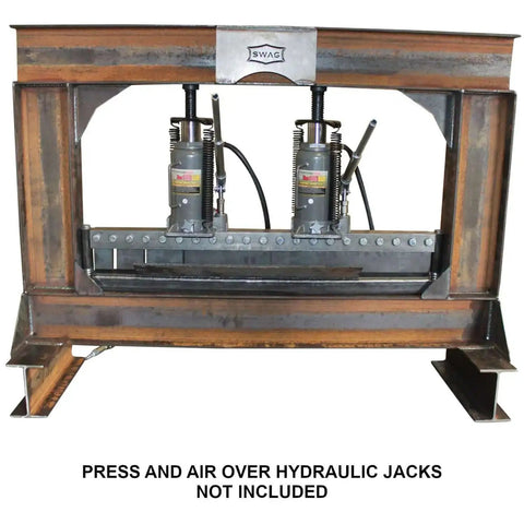 40 Inch Finger Press Brake DIY Builder Kit With Adjustable Back Stop For Steel Bending shown unassembled with 3/8 inch steel frame.