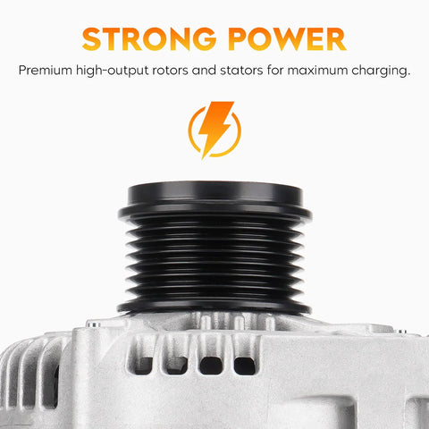 Close-up of Premium Replacement Beefed-Up Alternator 11137N Fits Lexus ES350 RX350 Avalon Highlander Venza 3.5L