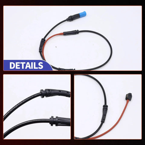 HiSport front disc brake pad wear sensor cable with blue plug and red wire for BMW models