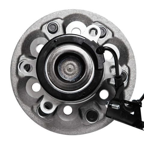 Front Wheel Bearing And Hub Assembly Set For 2004-2008 Chevrolet Colorado And GMC Canyon RWD With Z71 Suspension, 6-Stud Hub With ABS, Beefed-Up OEM Replacement To Restore Smooth, Safe Ride And Easy Install - top view.