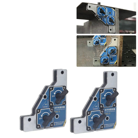 Two Pack Welding Magnets 28kg Magnetic Holder Set With On Off Switch 90 Degree Fixture For Metal Fabrication And Assembly
