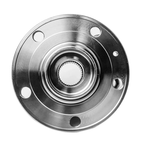 Audi Front Wheel Hub And Bearing Assembly Pair With 5 Lug And ABS Fits Audi A3 Q3 TT Quattro VW CC Passat Tiguan Beetle GTI Golf R Jetta Rabbit Rectangular 4 Hole Flange Left And Right ISO TS 16949 Maintenance Free Easy Install, top view