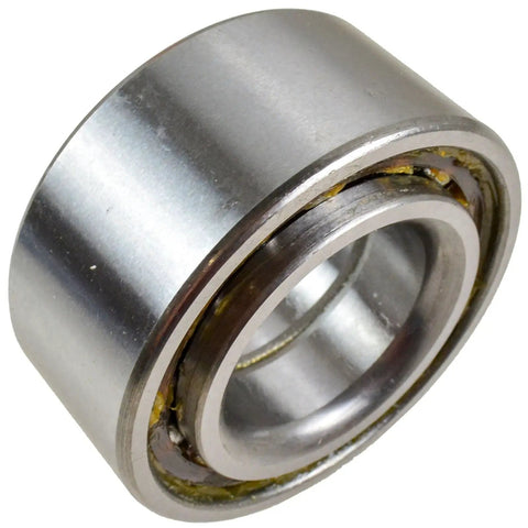Close-up of a metal front wheel bearing from the Front Wheel Bearing And Hub Kit For 1996 2000 Toyota RAV4 Two Bearings And Two Hubs Includes Easy Drop In Installation For A Smooth Ride And Quiet Operation Perfect For DIY Auto Repair And Replacing Worn Front Axle Components