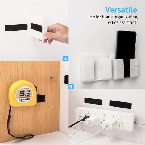 16 Set Pack Hook And Loop Tape Sticky Back 1 In By 4 In Double Sided Adhesive Strip Heavy Duty Nylon Bonding mounted and in use