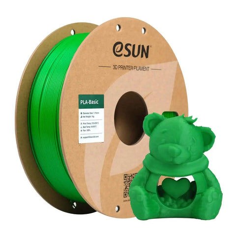 1.75mm 1kg Green PLA Filament For Fast 3D Printing No Fuss Printing with 3D printed bear model, smooth layer bonding