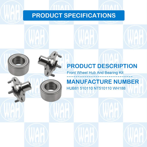 Two Pack Front Wheel Hub And Bearing Kit For Ford Focus 2012 2018 And Ford C Max 2013 2018 2.0L L4 Hub And Bearing Assembly Easy To Install Ready To Go