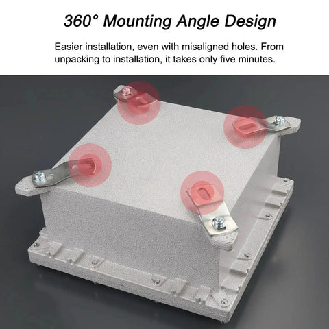 Heavy Duty Outdoor Explosion Proof Junction Box With IP66 Waterproof Rating, 360° Mounting Angle Design