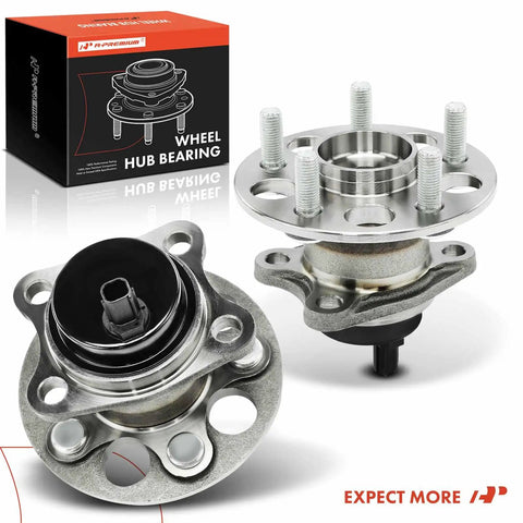2 Pack Rear Wheel Bearing And Hub Assemblies With ABS For Toyota Prius 2010 2015 And Prius Plug-In 2012 2015, 5-Lug