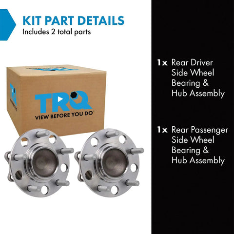 Two Piece Rear Wheel Bearing And Hub Assembly Set For Mitsubishi Lancer 2008 To 2017 And Outlander 2011 To 2012 Outlander Sport Rear Driver And Passenger Side Kit with packaging