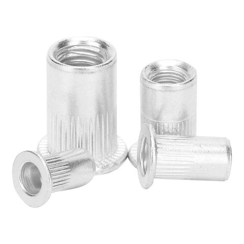 Blind Riveting Nuts Set Aluminum M4 M5 M6 M8 Sizes 100 Pieces Durable Hardware Accessories Easy Installation Ideal For Electromechanical Assembly