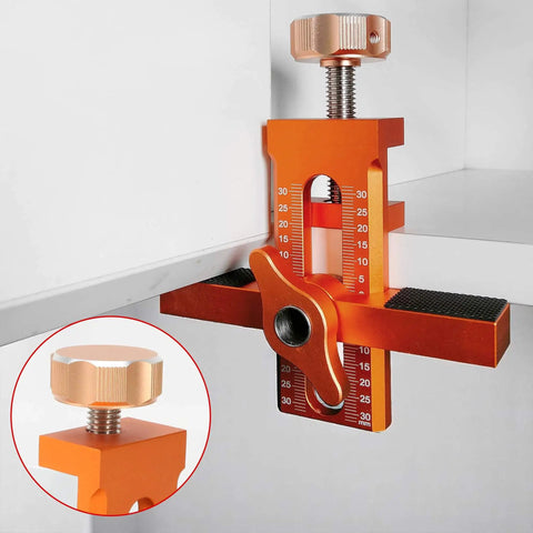 Pro Grade Cabinet Door Positioner Jig With 2 In 1 Versatility Aluminum Alloy Build for hinge alignment on a cabinet