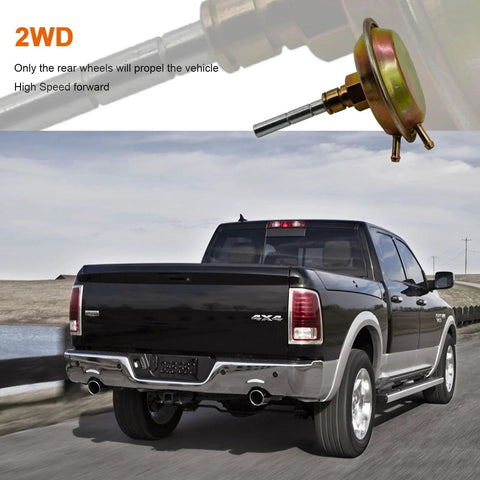 Rear view of Dodge Ram 4x4 truck used with Front 4WD Vacuum Shift Actuator Direct Fit Replacement No Fuss Install