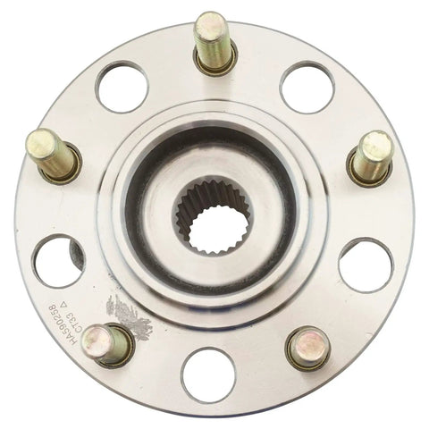 Close-up view of a rear wheel bearing and hub assembly set for 2007-2013 Mitsubishi Outlander AWD, 2012-2017 Lancer AWD.