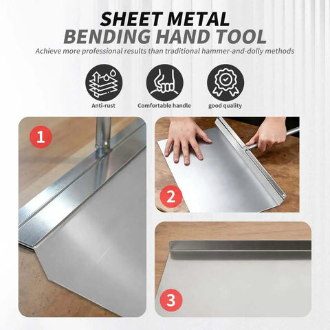 15.25 Inch Metal Sheet Bender For Standing Seam Roofing Hemming Tool Pro Grade Heavy Duty Folding Tool With Precise 0.02 Inch Bends