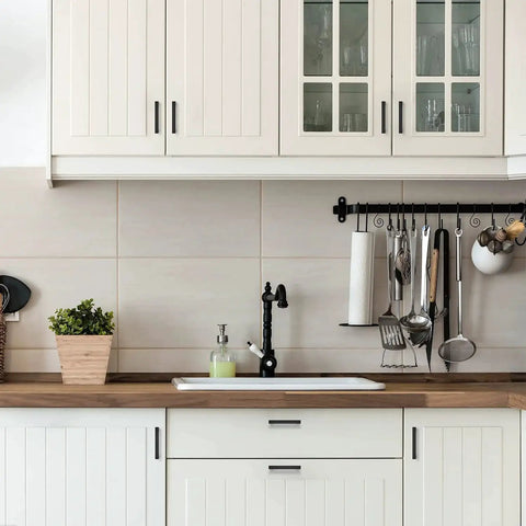 Kitchen with 30 Pack Three And A Half Inch Square Cabinet Handles Matte Black Pulls For Kitchen Cabinets And Drawers