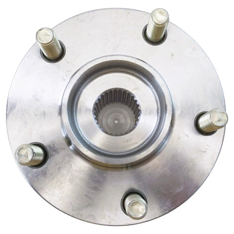 Front Driver Or Passenger Side Wheel Bearing And Hub Assembly For 2008 To 2015 Lancer Evolution GSR MR Ralliart And Lancer SE Direct Fit Drop In OEM Replacement High Quality top view