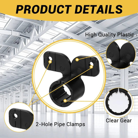 All In One 190 Piece PEX Pipe Support Kit With 50 Butterfly Style Clamps Three Quarter Inch 20 R Type Nylon Clamps And 120 Screws For PEX Copper CPVC Plumbing Easy Installation DIY Friendly highlighted clamp details