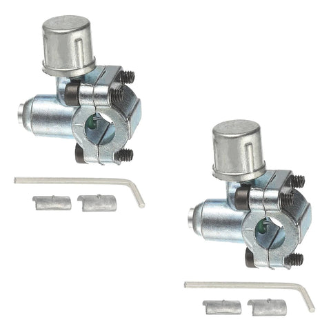 Refrigerator piercing valve kit, metal, fits 1/4, 5/16, 3/8 in sleeves; includes 2 valves, 2 sleeves, hex key.