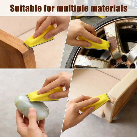 Micro Detail Sander Kit with 60 assorted sandpapers used on wood, metal, and stone surfaces for small projects and tight corners