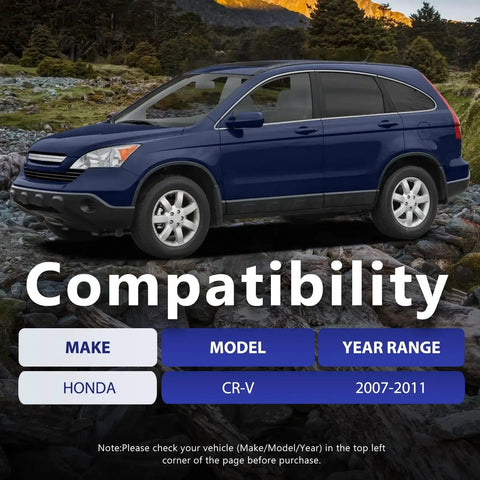 Blue Honda CR-V 2007-2011 compatibility chart for suspension upgrade kit