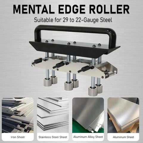 3 Station Roller Bender for Sheet Metal, adjustable 0 to 90 degree bending angles, suitable for 29 to 22 gauge steel, durable tool