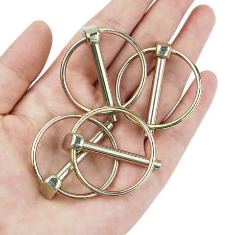 Heavy Duty Three Eighths By One And Three Quarters Inch Locking Trailer Gate Pin Set Built Tough With Zinc Plated Hitch Pins