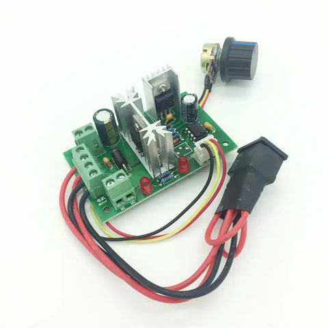 Front view of DC PWM Motor Speed Controller 6V To 30V With 6A Rated Current 10A Peak 200W Max 16kHz Drive Frequency PWM Range 0 To 100%.