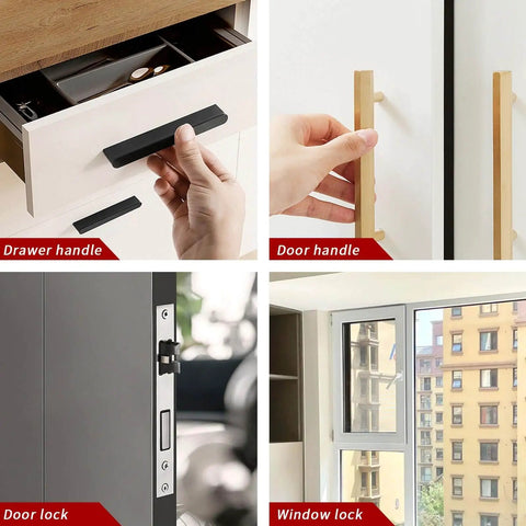 Seven Piece Cabinet Hardware Jig Tool Set With Pro Grade All Aluminum Alloy Build for installing drawer handles and door knobs