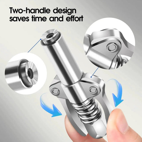 Heavy Duty Grease Gun Coupler With Locking And Leak Proof Design For All One Eighth Inch NPT Grease Guns, dual handle close-up