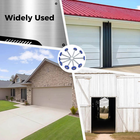 10 Pcs 1.8 Inch Nylon Garage Door Rollers With 4.7 Inch Stems Quiet Replaceable Wheels For Garage Doors Barns And Warehouses