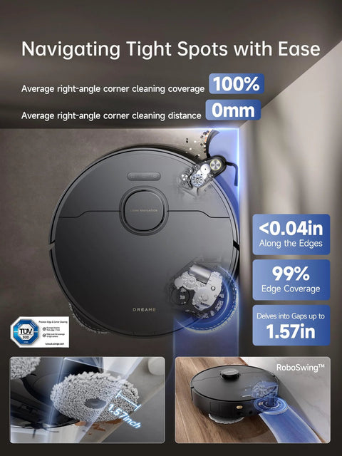 Dreame X40 Ultra robotic vacuum with removable liftable mop, 12,000Pa suction.