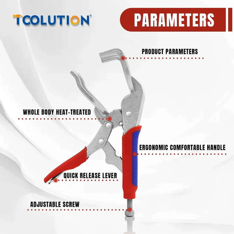 Locking Pliers Set Three Pack Pro Grade For Welding And Metalworking with ergonomic handles and adjustable screw