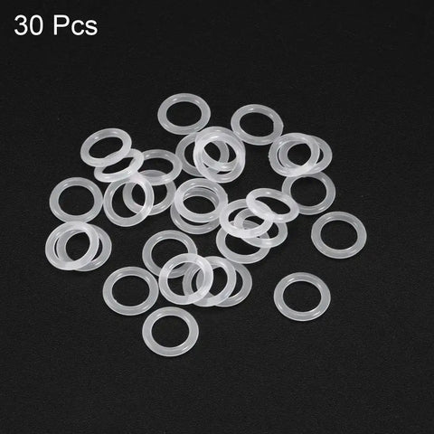 Silicone O Rings Kit 9.5mm OD 6.5mm ID 1.5mm Cross Section For Quick Fixes On Your Compressor Valves And Pipes White VMQ Gasket Pack Of 30