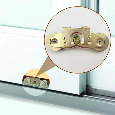 2 Pack Gliding Patio Door Tandem Roller Assembly For PN 1997061 After 1982 Replacement For PN 1273704 installed on door