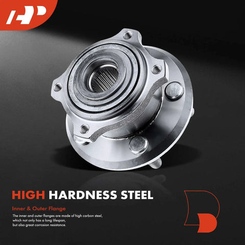 2 Pack Rear Wheel Bearing And Hub Assembly 5 Lug Fit Chrysler 300 2005 2009 Dodge Charger 2006 2009 Magnum 2005 2008 Durable Heavy Duty Load Capacity And Smooth Quiet Operation image showing high hardness steel bearing and hub.