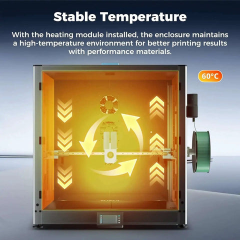 Metal And Tempered Glass Open Enclosure With Drag Chain And Filter Fan For SV08 Max 3D Printer Stable Temperature With Optional Heating Module