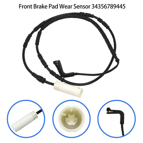 HiSport brake pad wear sensor set for BMW (front/rear), 4 pcs in 2 sets, black cables with white plastic connector