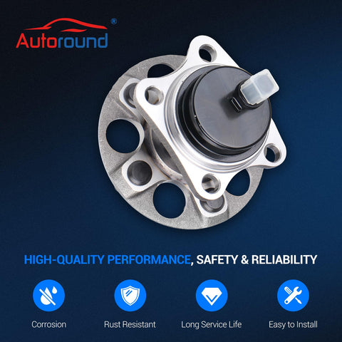 Rear Wheel Bearing And Hub Assembly For 2010 To 2015 Toyota Prius And 2012 To 2015 Prius Plug In 5 Lug With ABS overview