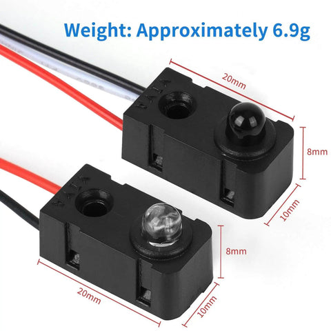 2Pcs Pro Grade IR Break Beam Sensor Through Beam Photoelectric Switch 5mm LED Counting Module With 30cm Cable and Weight
