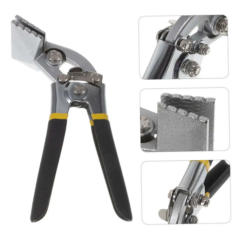 Manual Metal Bender Tool For Bending And Flattening Sheet Metal With Straight Jaw Hand Seamer Grip, non-slip handle