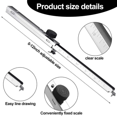 Sheet Metal Scribe Marking Gauge One Pack Precision Scribing Tool with adjustable size and clear scale for accurate marking