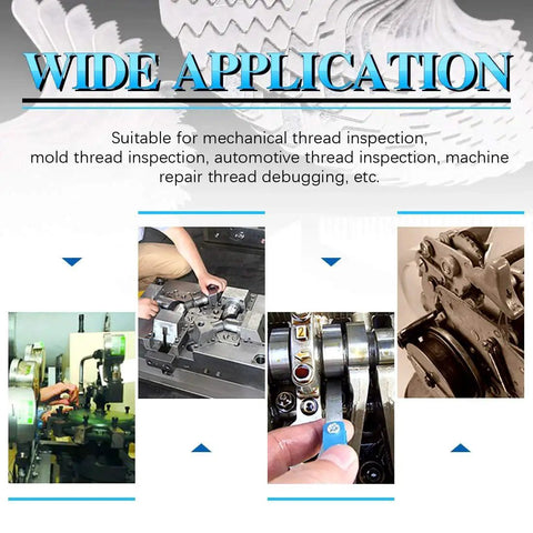 Stainless Steel Thread Pitch Gauge Set For Metric SAE Whitworth And British Standards, All In One application examples