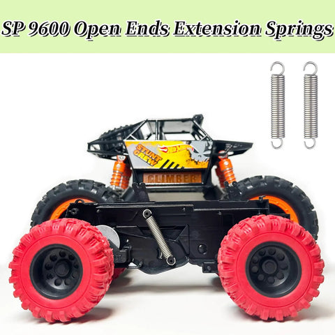 Extension springs set, SP 9600, 10 pcs, 1/4 in x 1-1/2 in, 0.035 in stainless steel, open ends