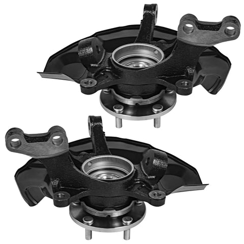 FWD Front Steering Knuckles And Wheel Hub Bearings Replacement Kit For 2004 2005 2006 2007 Toyota Highlander 2pc Set No Fuss Install