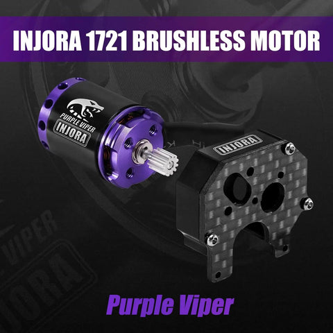 Waterproof Brushless ESC And 1721 Purple Viper Outrunner Motor Upgrade Kit For One Twenty Fourth Scale Axial SCX24 Rigs
