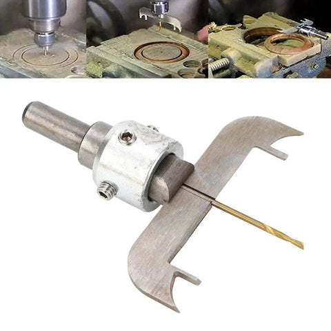 Wood Ring Drill Bit Set For Woodworking And Bracelet Milling HSS Beefed Up Wear Resistant Cutter Kit shown with milling process images.
