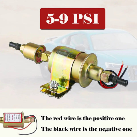 Electric Fuel Pump 5-9 PSI 12V DC 30 GPH For Gasoline And Diesel Carburetor Engines Universal Fit For Car Truck Boat