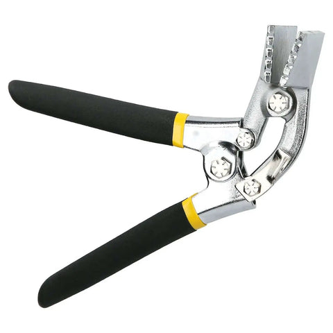 Heavy Duty Sheet Metal Bender And Seaming Tool For Roofing Panels, chrome flanging pliers with black rubber handles