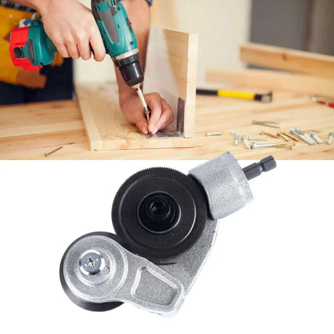 Power Drill Plate Shears Attachment for Easy Sheet Cutting No Spark Burr Free 40mm Ti Steel Disc with Wrench and Spring