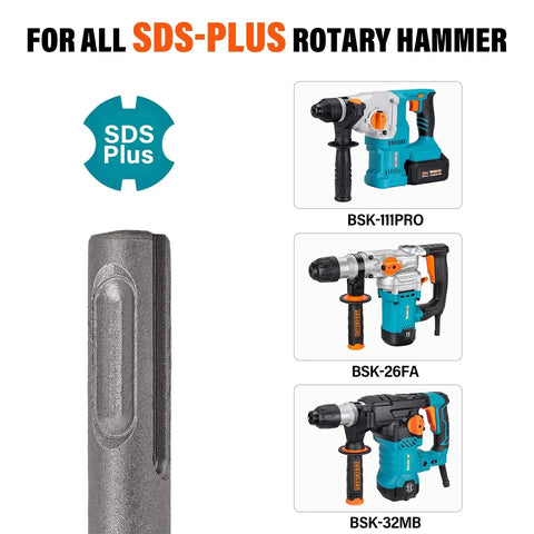 All SDS Plus Rotary Hammer Drill Bit And Chisel Set, 17 Piece, With Storage Case Berserker Carbide Tipped Bits For Concrete